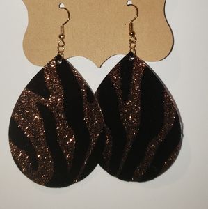 Faux leather earrings